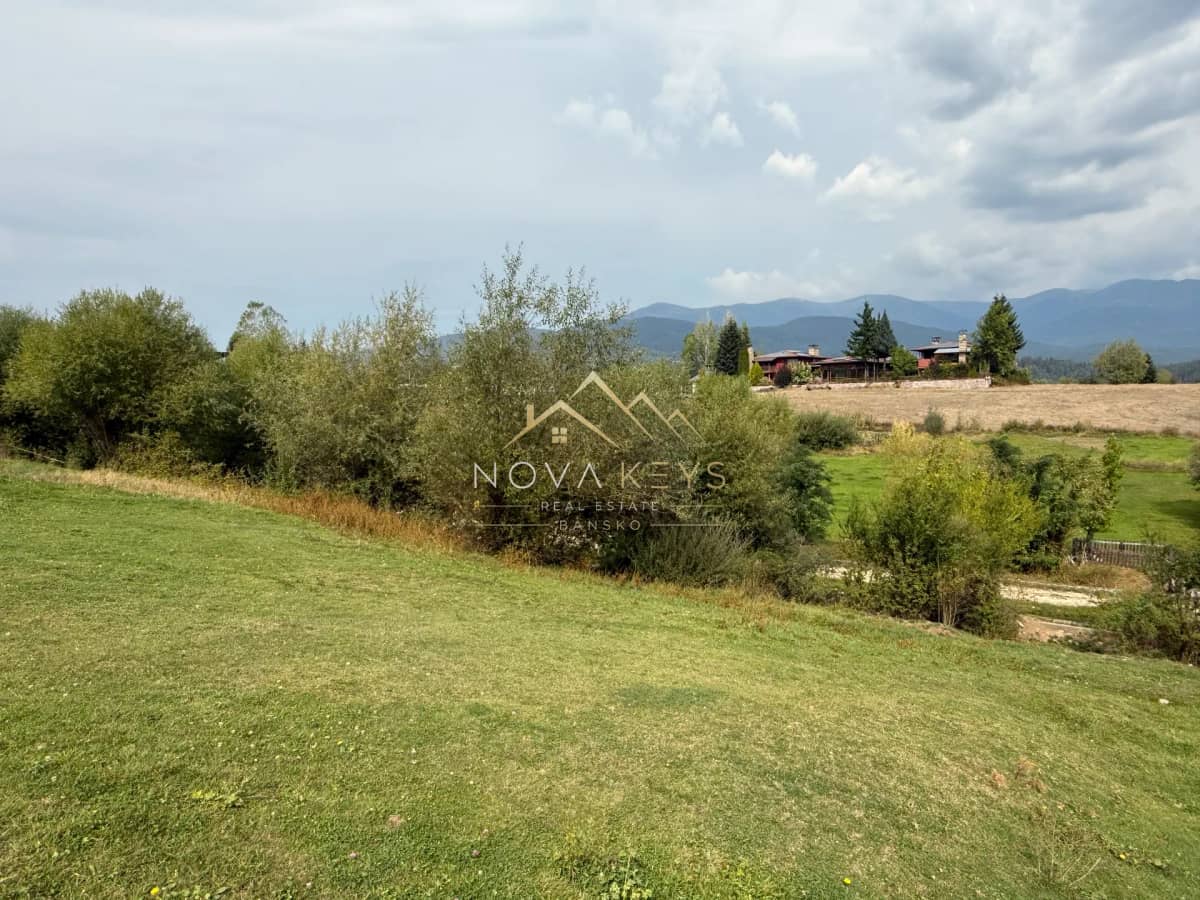 Grassy hillside with trees and mountain view, plot for sale in Razlog.