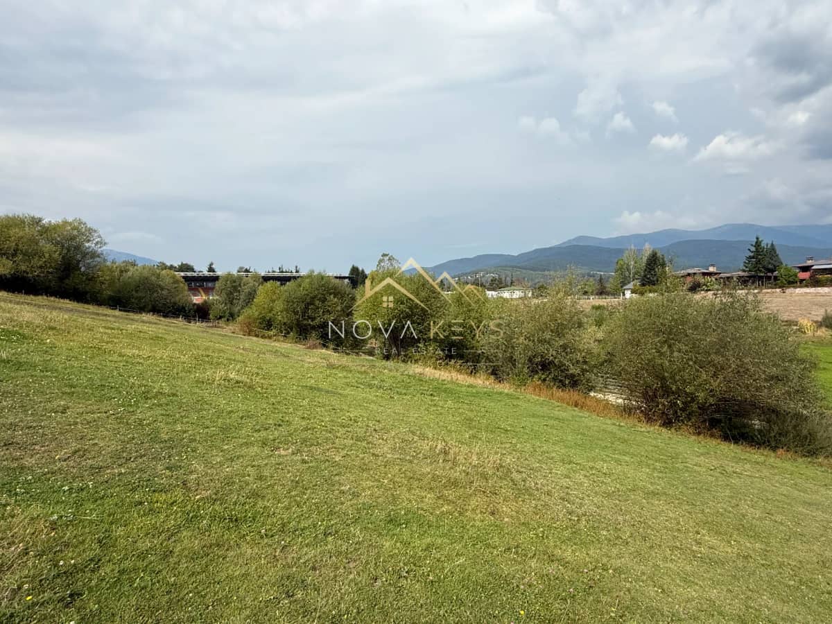 grassy field with mountains and trees, plot for sale in Razlog.
