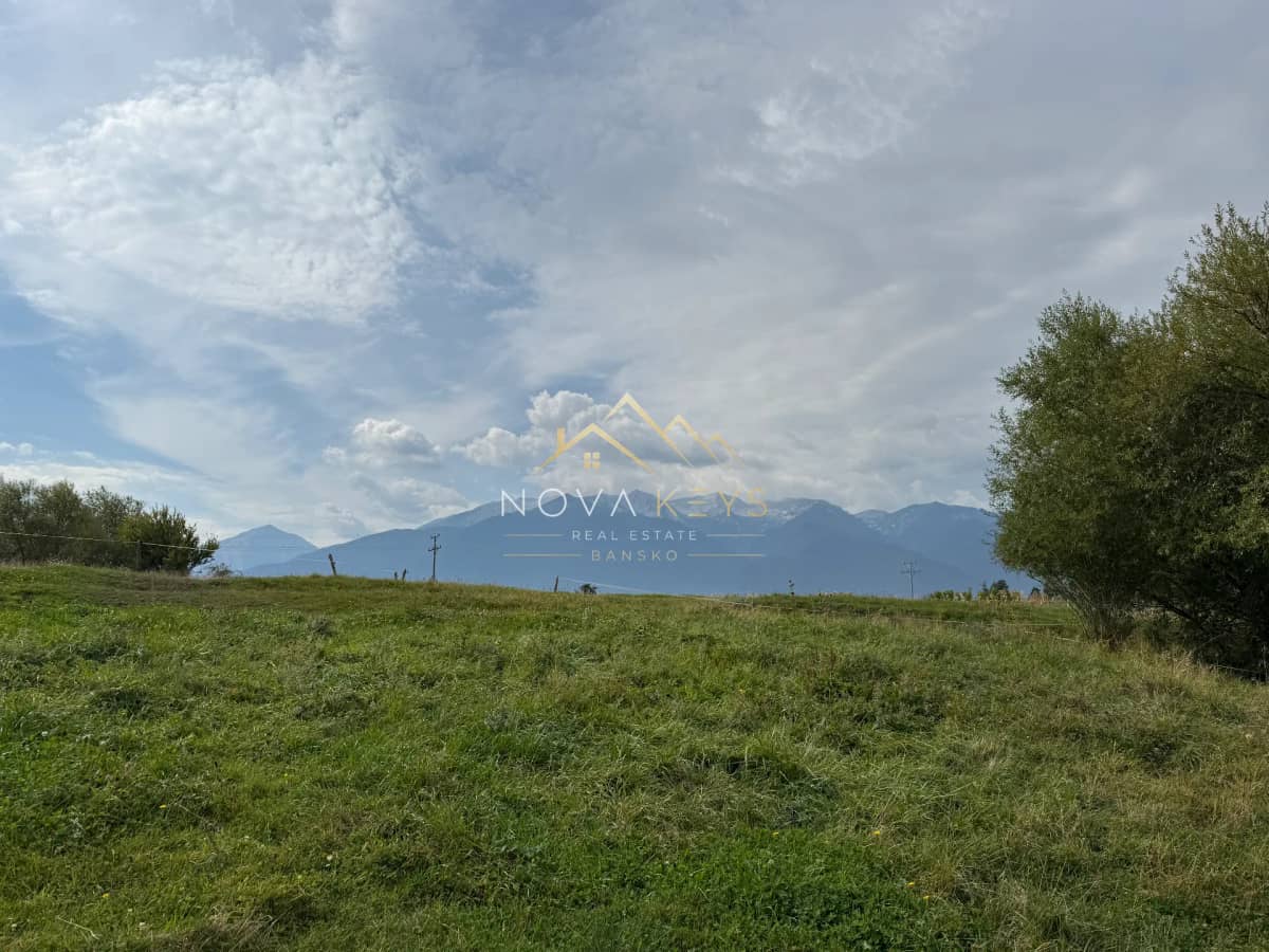 Grassy field with mountain view, plot for sale in Razlog.