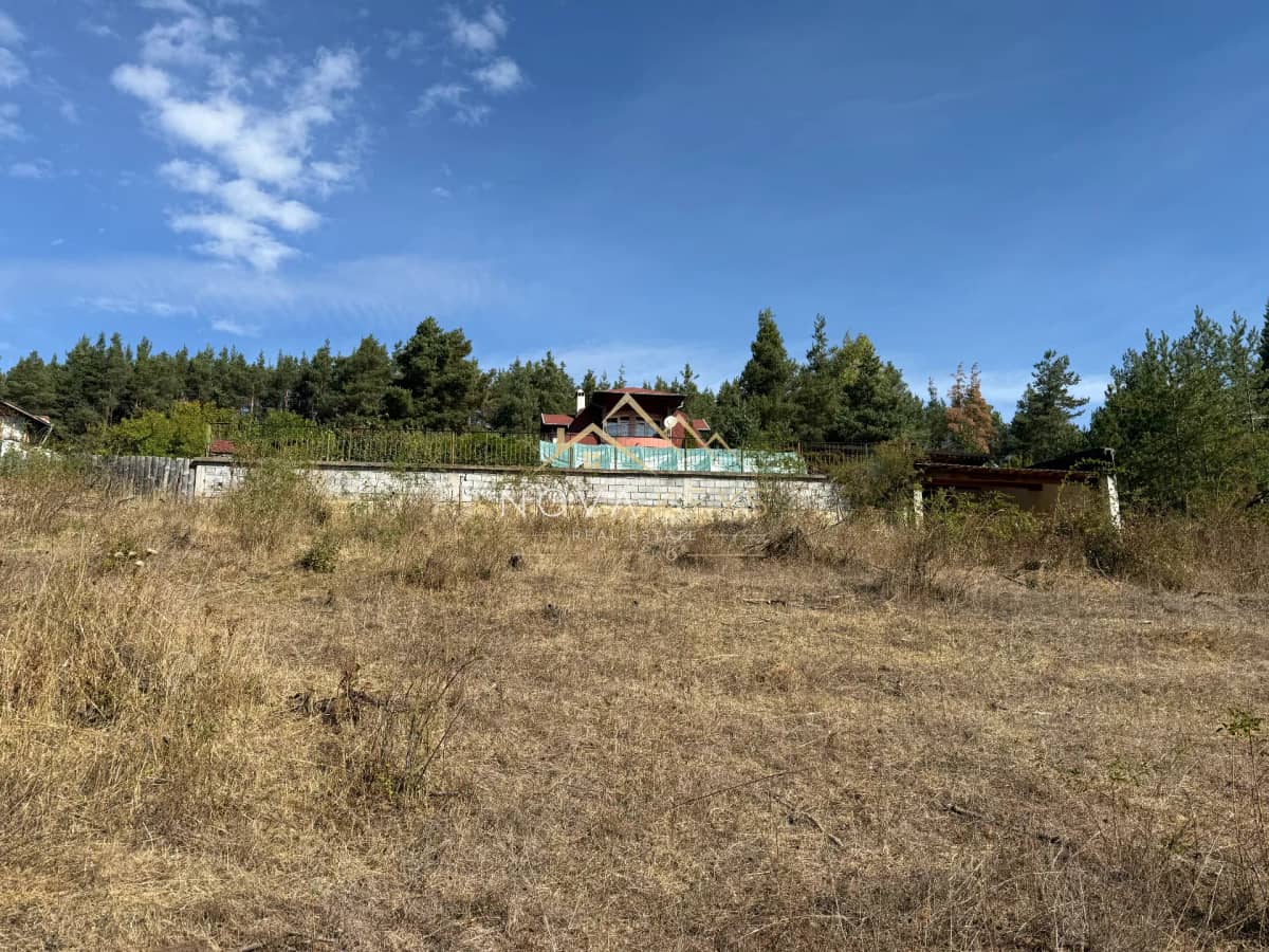 Празен тревист парцел с къща и дървета, земеделска земя за продажба в Разлог.