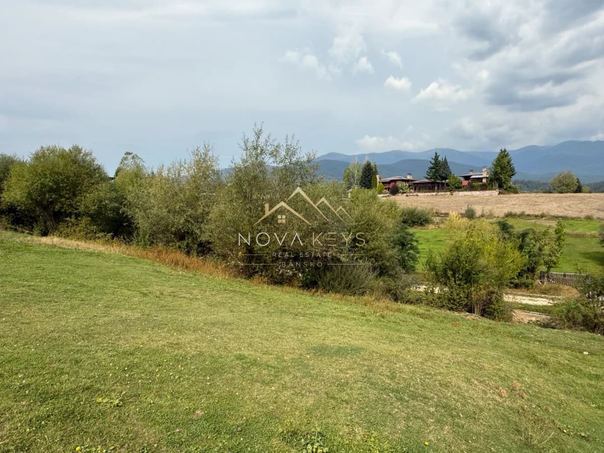 Grassy hillside with trees and mountain view, plot for sale in Razlog.